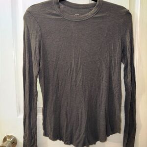 Aerie Charcoal Long Sleeve Tee